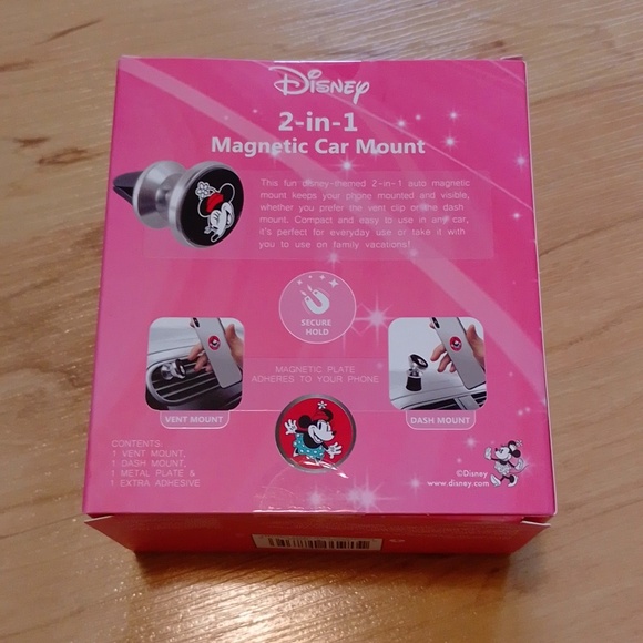 Disney Minnie Mouse Magnetic Car Vent Dash Mount 2-in-1 - Picture 7 of 12